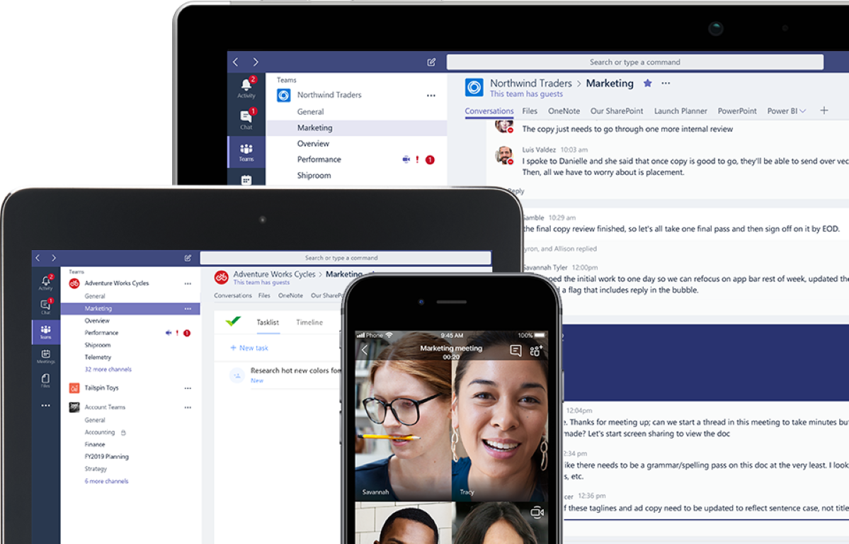 Microsoft Teams is the perfect video calling website for those who work heavily with Microsoft Office apps.