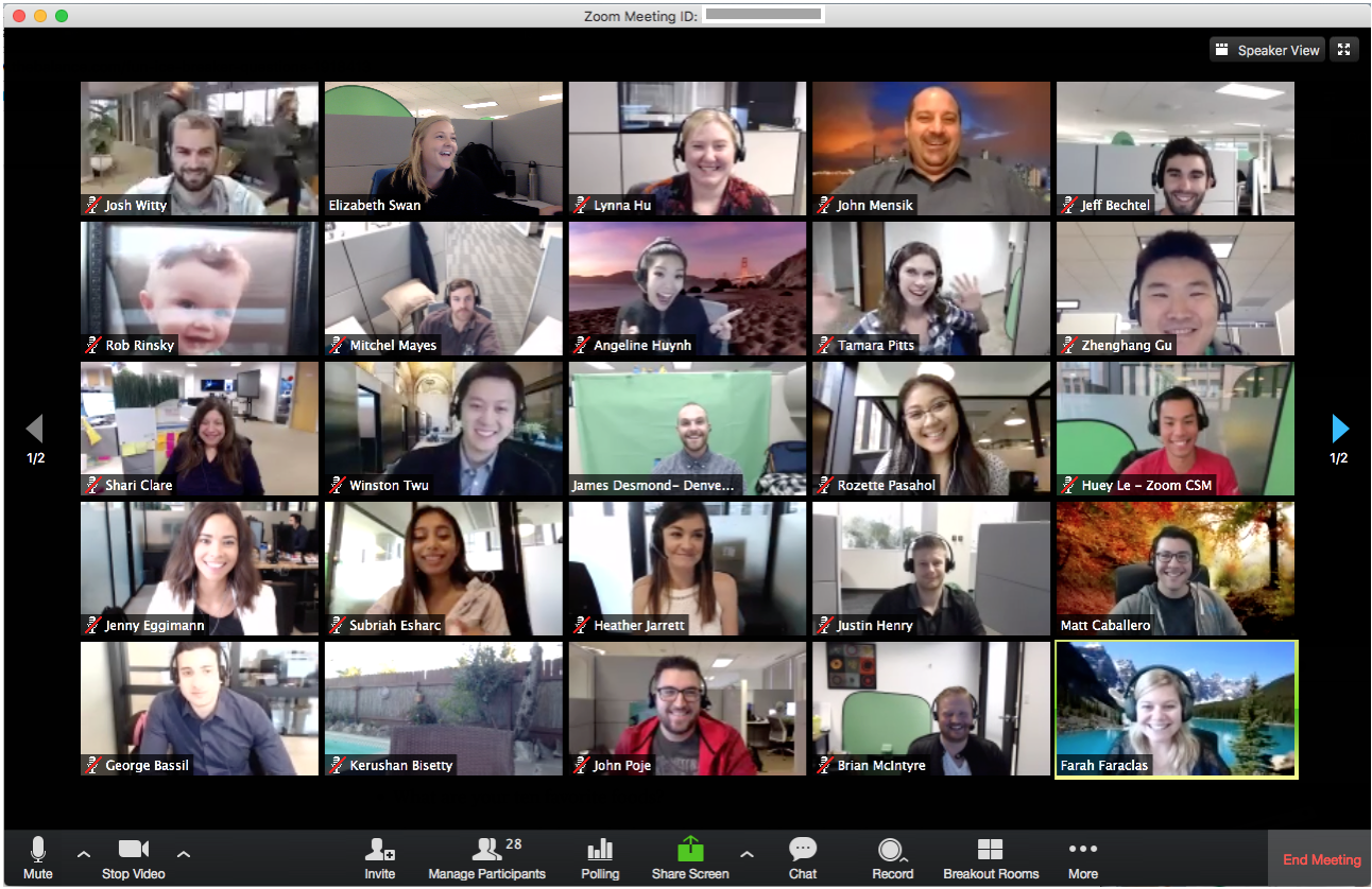 Zoom's grid layout makes video conferencing and video calls so much more engaging.