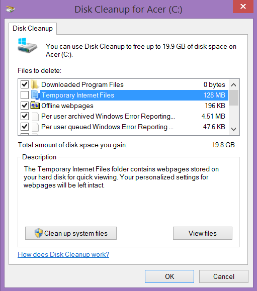Disk Cleanup on Windows