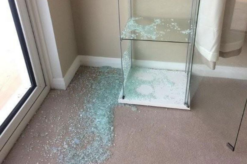 broken glass cabinet