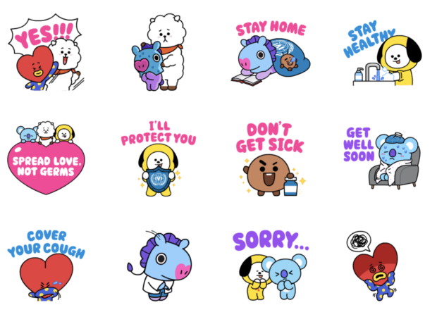 Use This BT21 Sticker Pack On LINE FRIENDS To Donate To COVID-19 ...