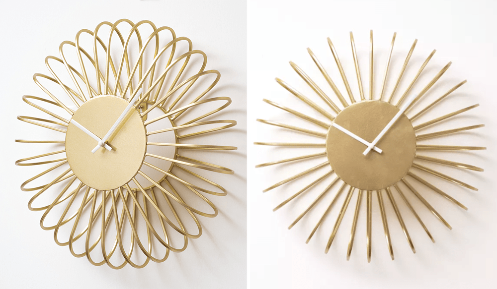 Modern Wall Clocks - Hooga Gyda Gold Design