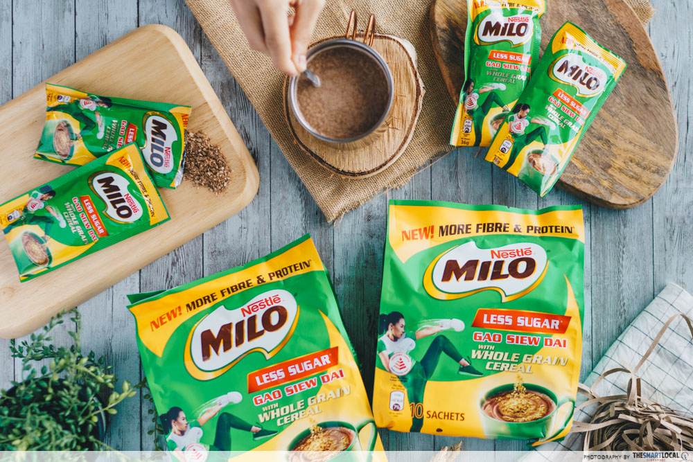 Milo Gao Siew Dai with wholegrain cereal