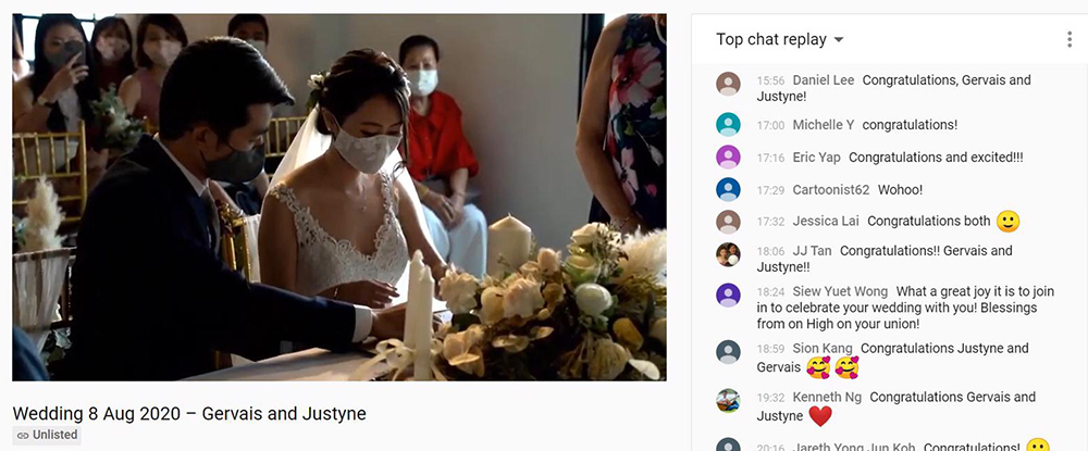 Wedding Live Stream YouTube Singapore