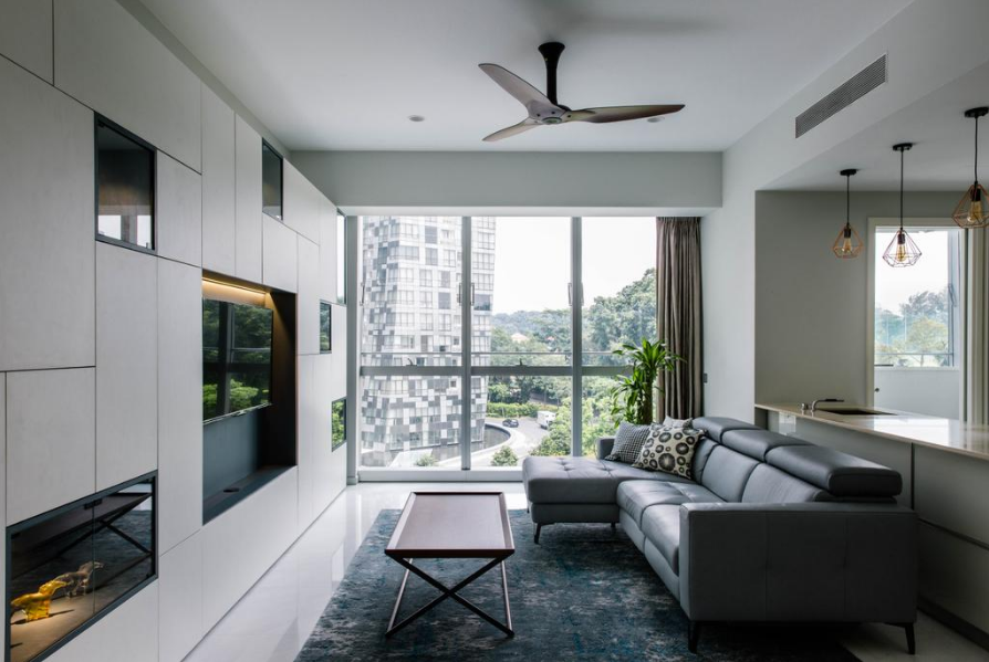 ceiling fan in singapore - the Haiku L Series fans are silent and be upgraded with WiFi for smart home use.