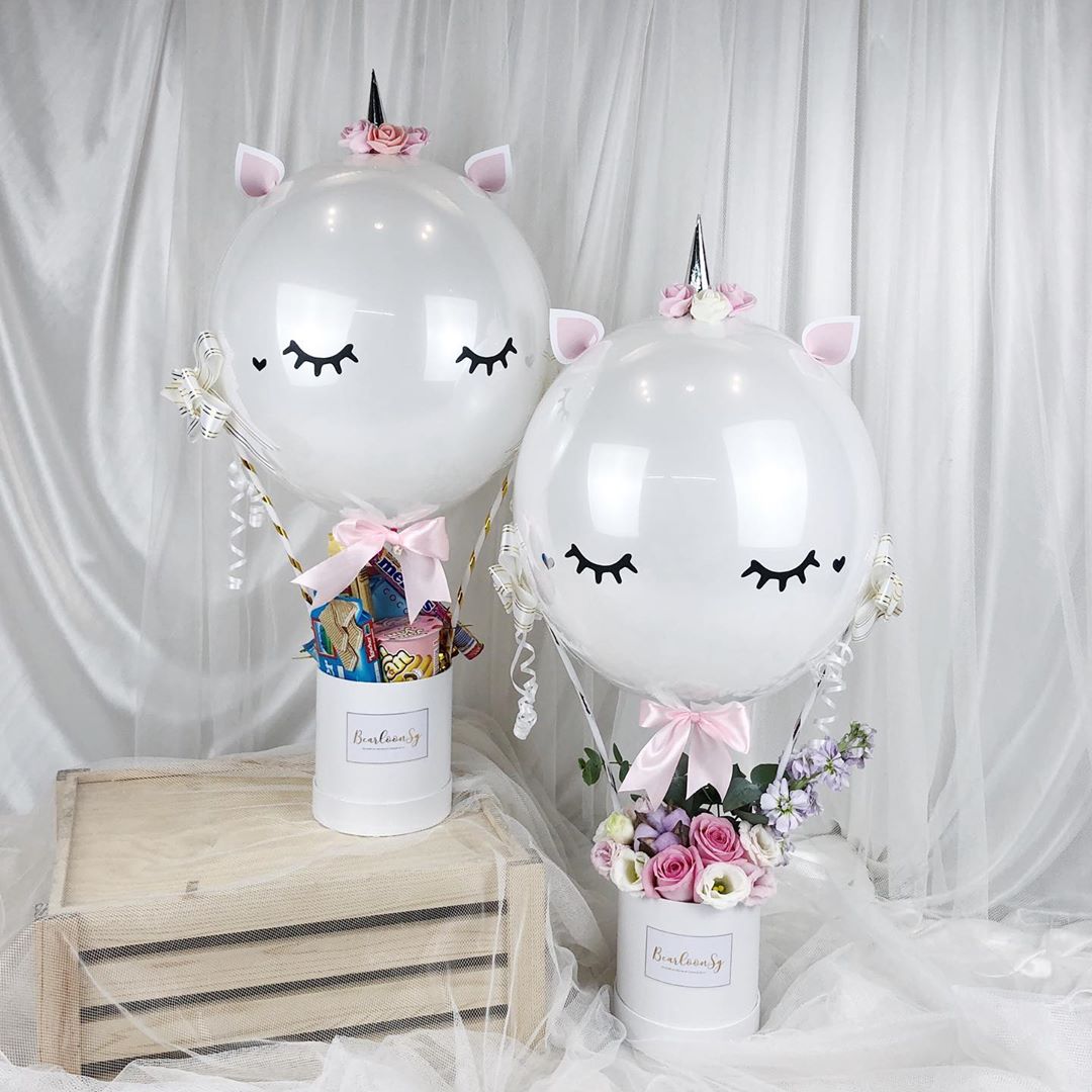 Bearloon unicorn hot air balloon gift sets