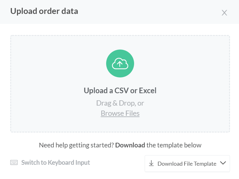 Ninja Van Dashboard Mass Order Upload Excel Sheet