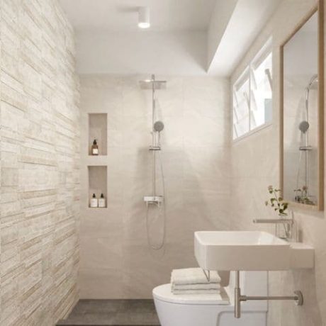 12 HDB Toilet Renovation Tips To Make Your Tiny Bathroom Feel More   HDB Bathroom Renovation Tips 1 460x460 