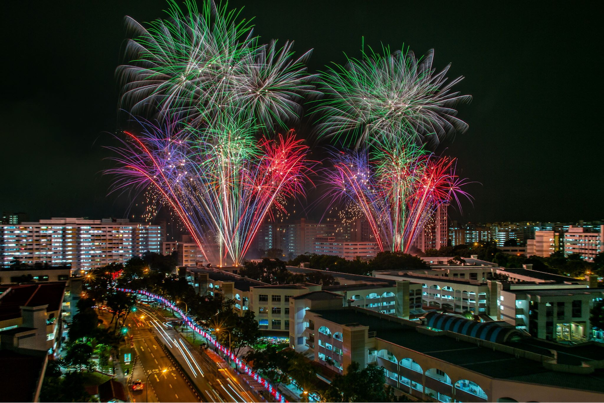 new year's eve fireworks - hougang