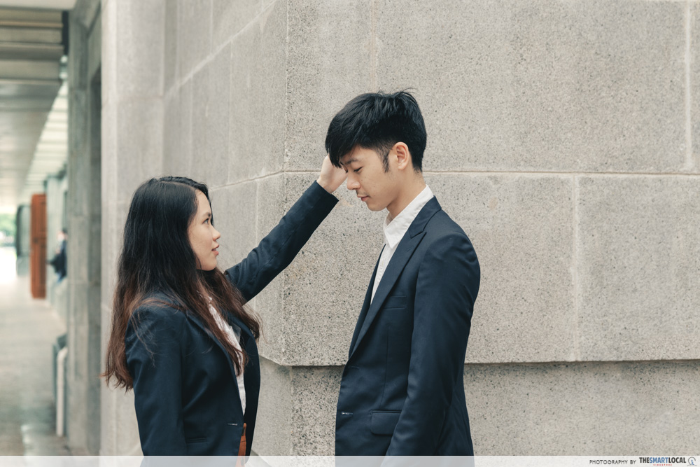 k-drama scenes in singapore - Love Alarm at National Gallery