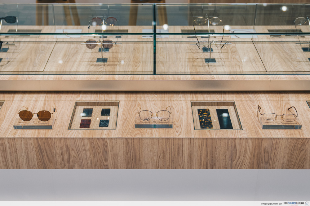 the museum display of owndays' limited edition collection glasses