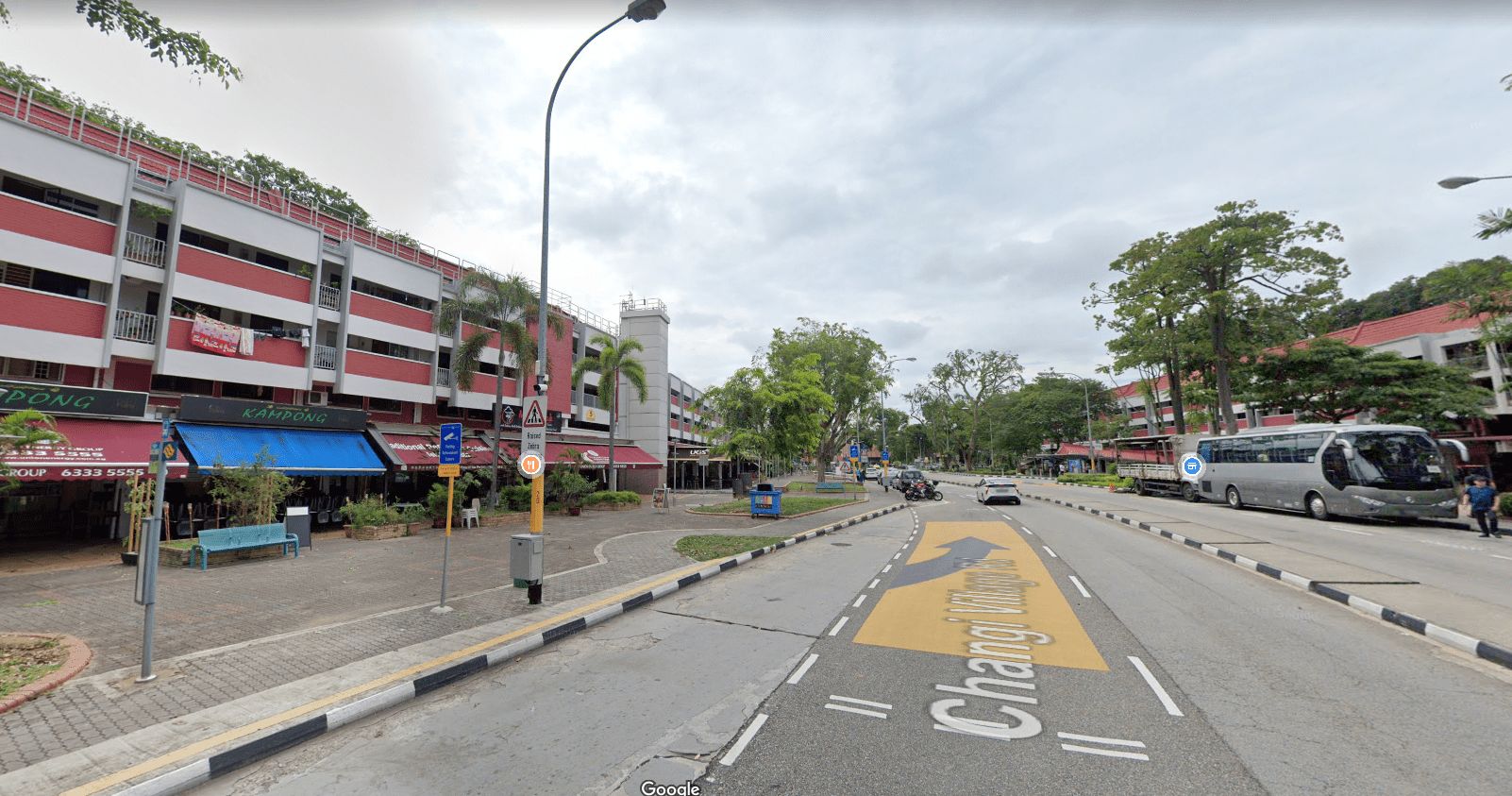 bus 29 takes you along old shophouses at changi village - Scenic bus routes in Singapore