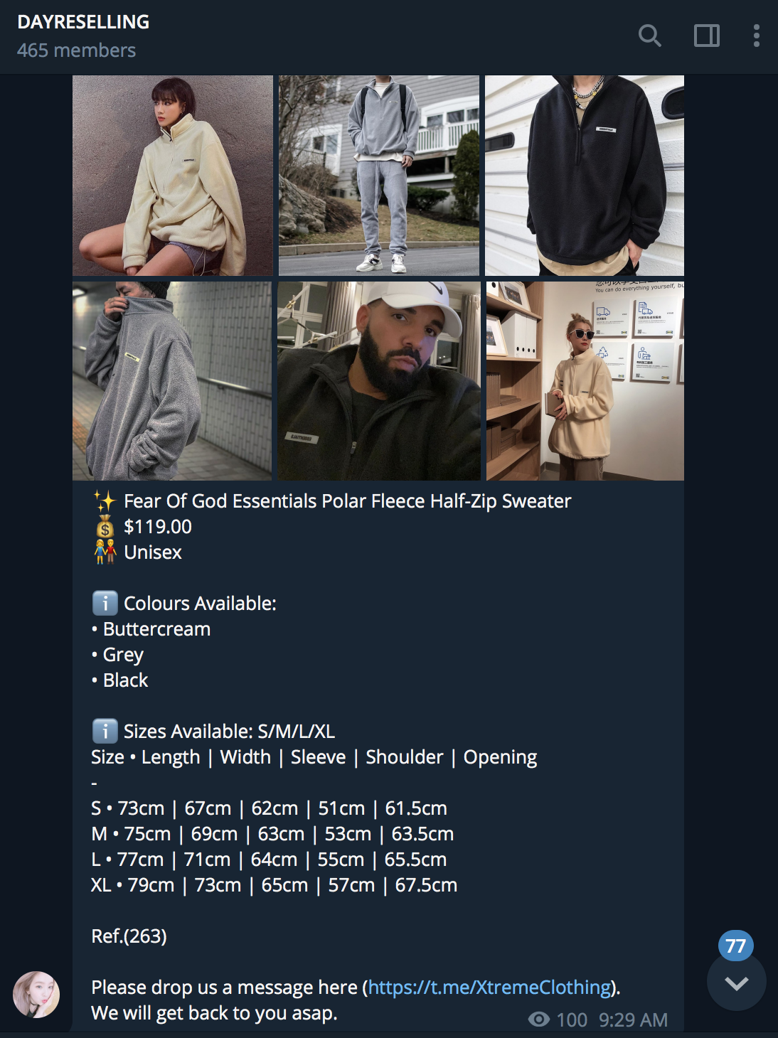 dayreselling hype clothing listing