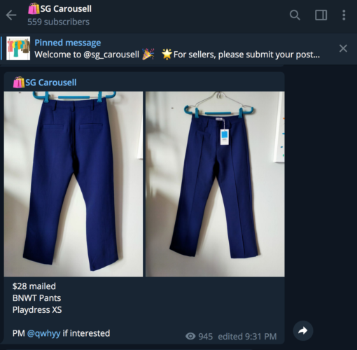 7 Telegram Groups To Sell Your Clothes In Singapore
