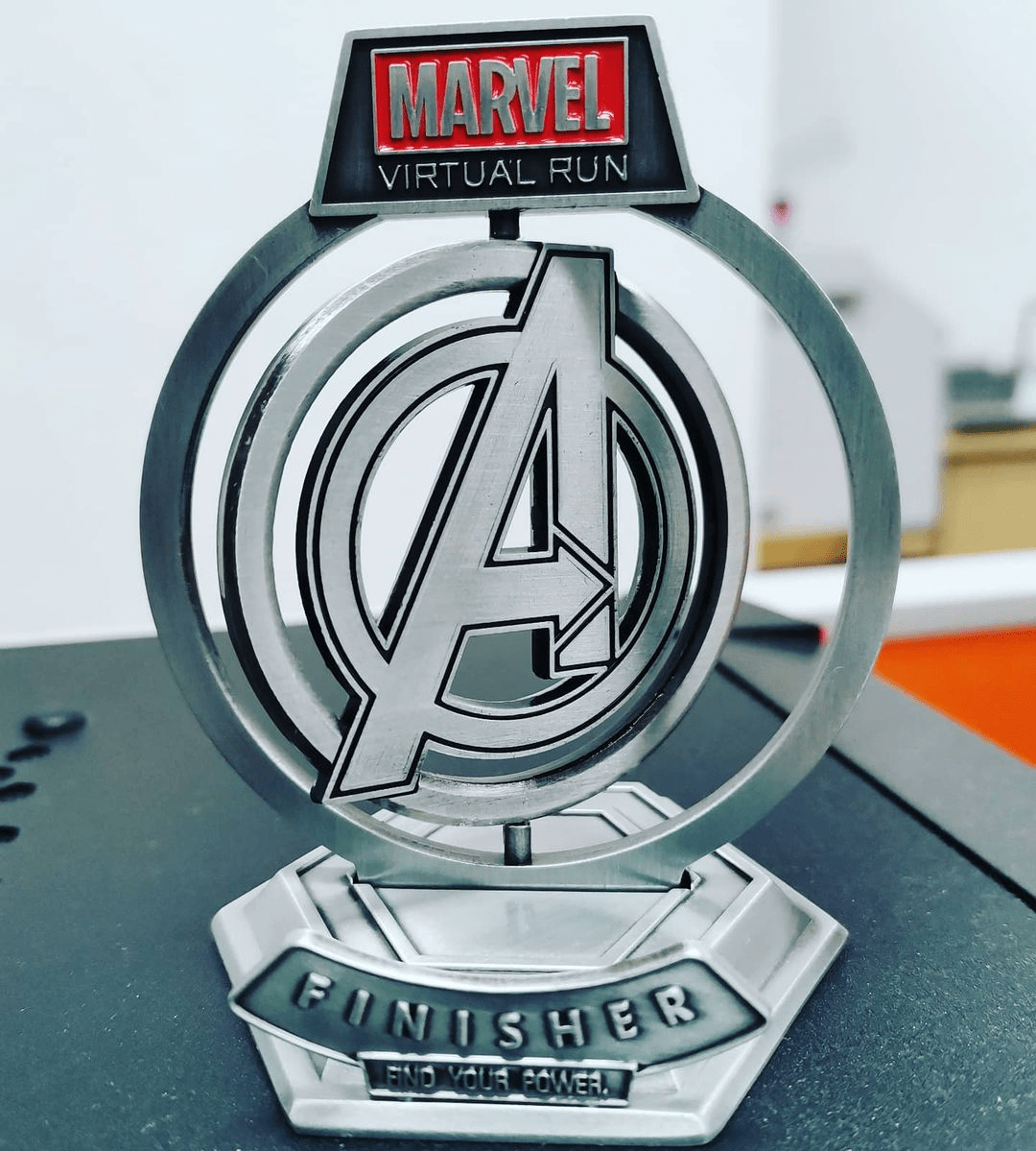 Marvel Virtual Run trophy