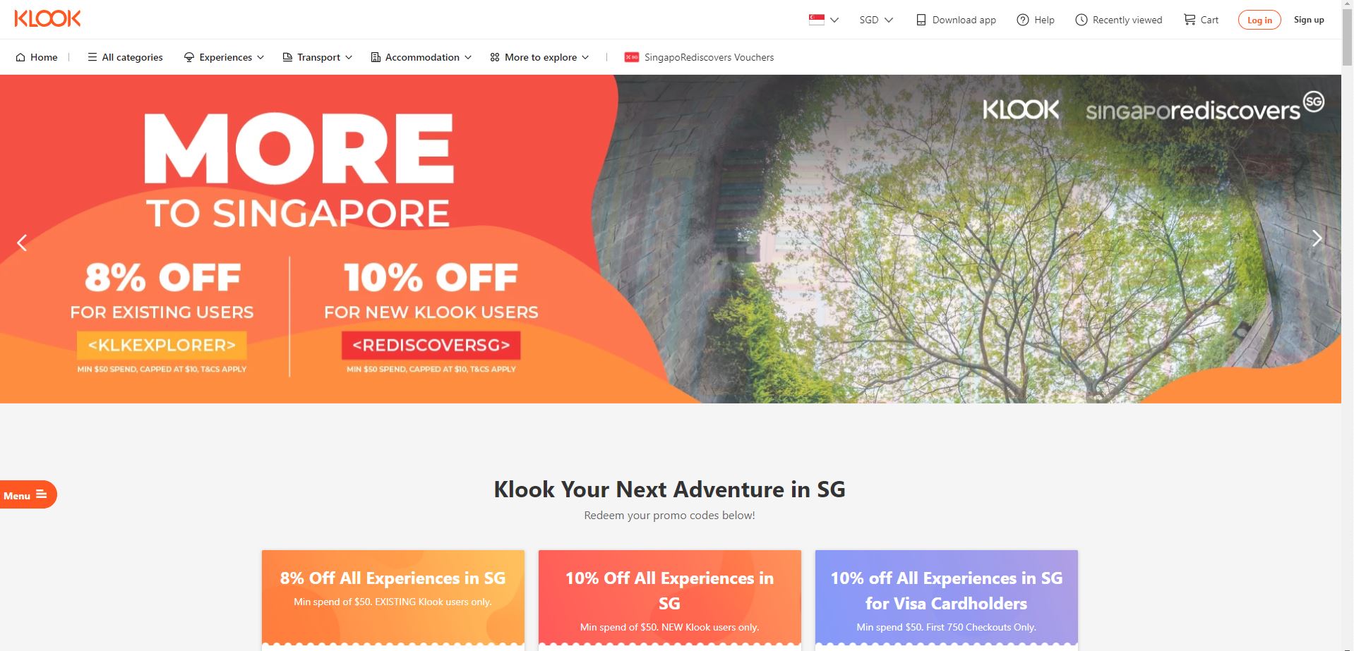 Klook's More To Singapore Promo