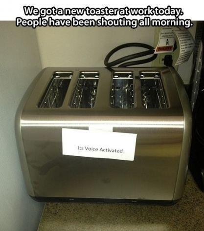 “Voice-activated” appliances in office