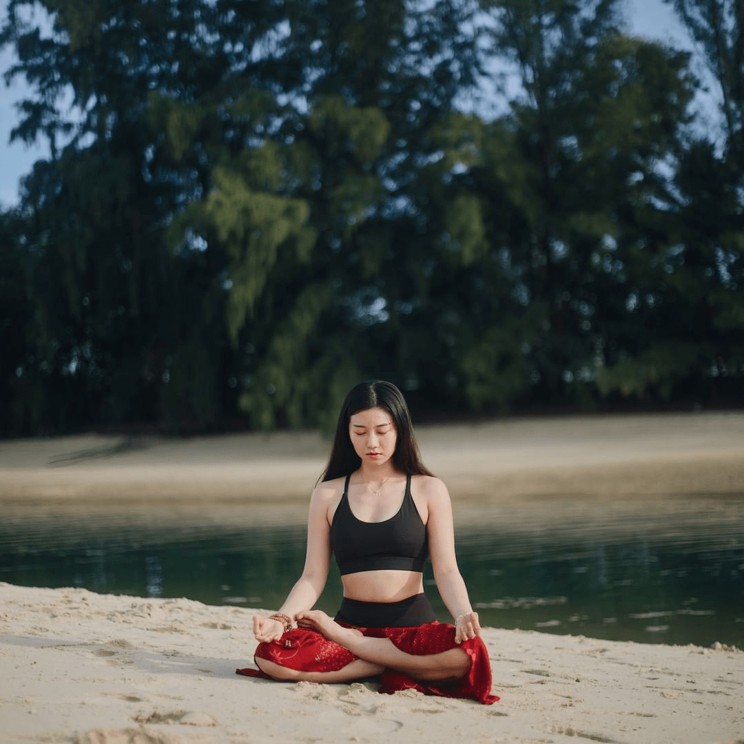 Yoga by the beach