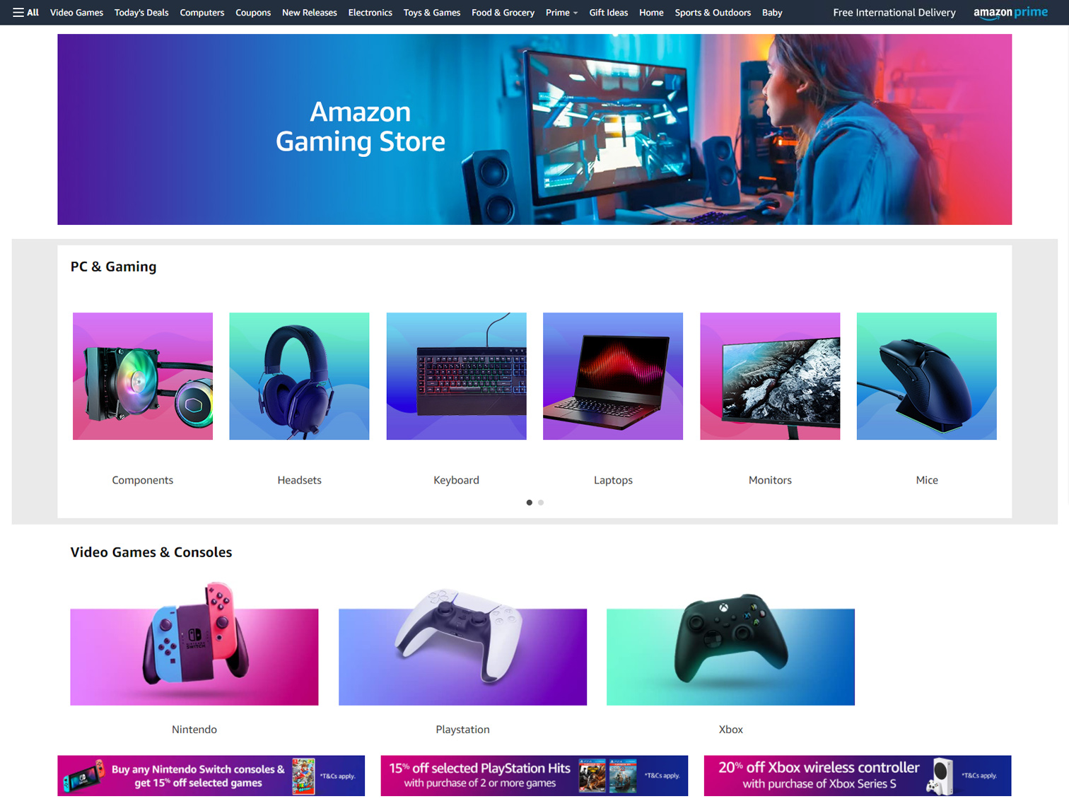 amazon gaming store