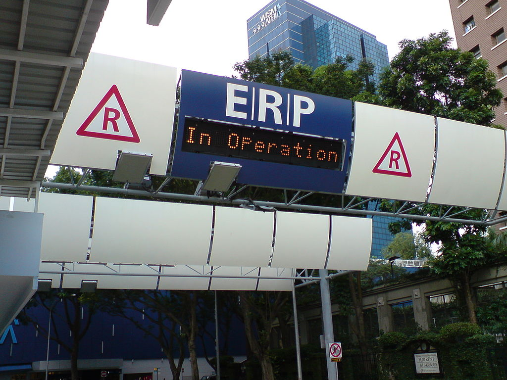 ERP car gantry in singapore