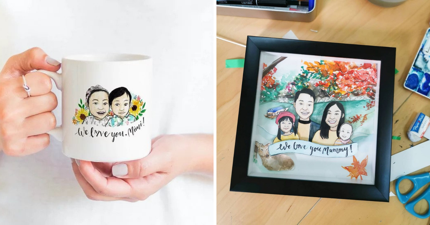 customised mugs portraits mother's day gift