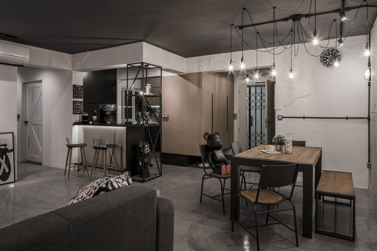 9 Dark Industrial Design Inspiration For Your HDB BTO To Feel Cosy AF