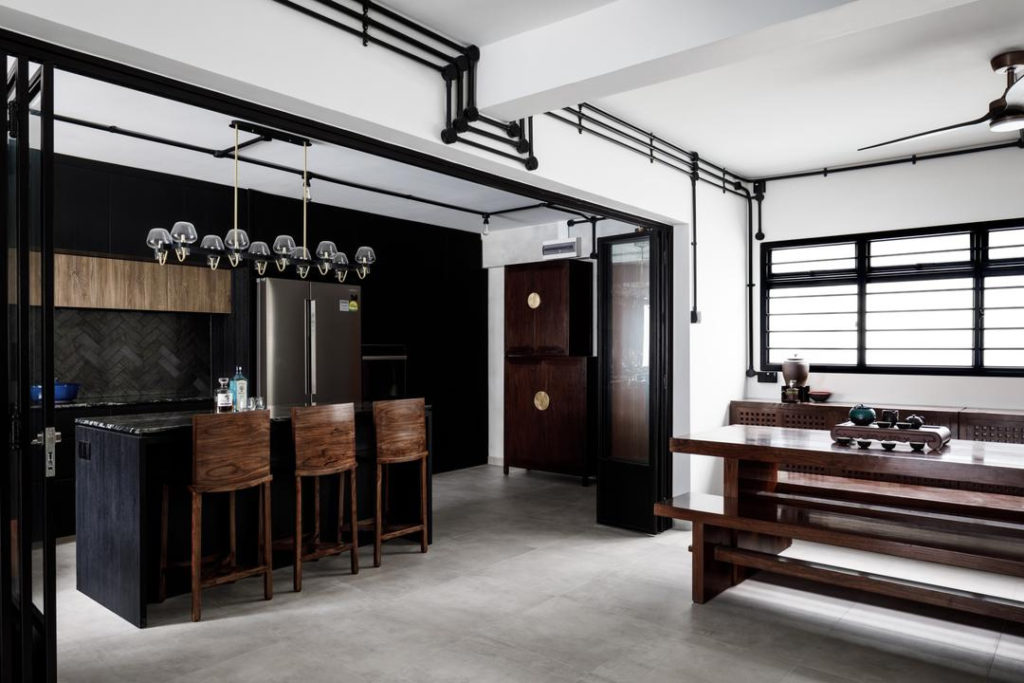 9 Dark Industrial Design Inspiration For Your HDB BTO To Feel Cosy AF