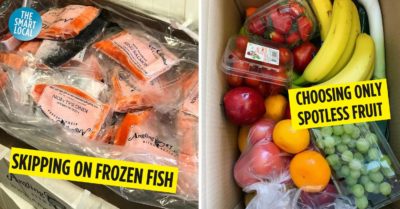supermarket fish and fruit