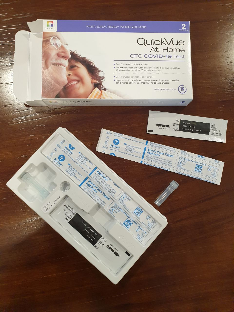 quickvue at home otc covid test kit