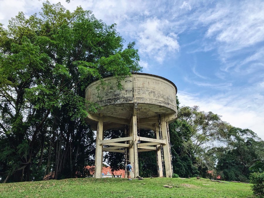 abandoned water tower at wessex estate