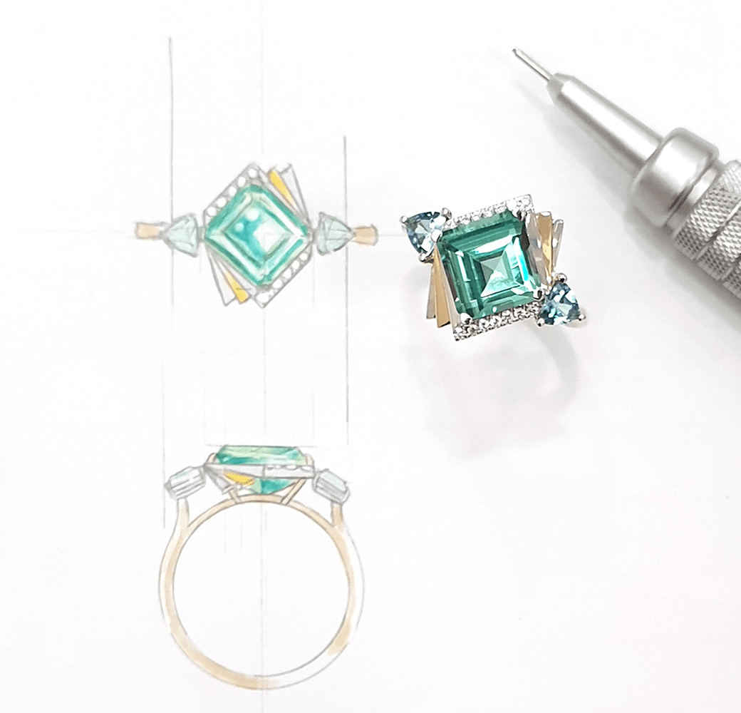 Engagement Rings Singapore - Madly Gems Sketch