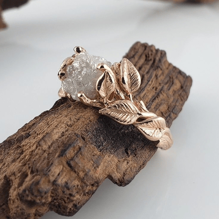 Engagement Rings Singapore - Unpolished Raw Diamond