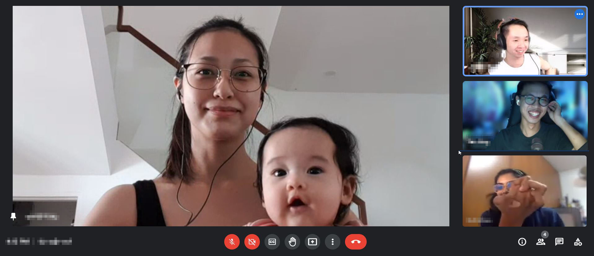 Work from home video call with kids