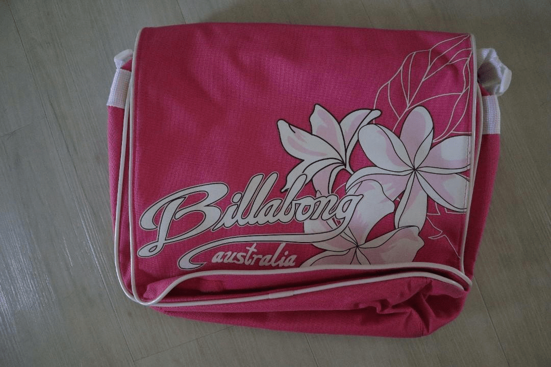 iconic school bags - pink billabong