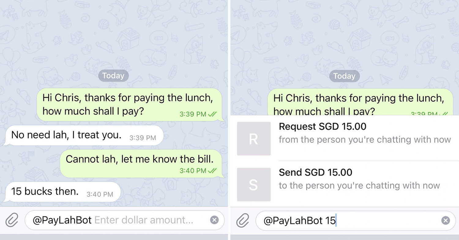 DBS Telegram PayLah