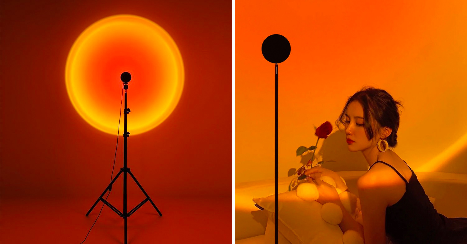 home photo studio - sunset lamp