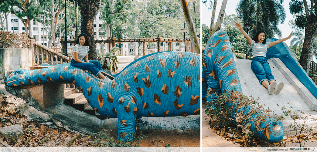 Marsiling-Woodlands Neighbourhood - Fu Shan Garden's Brontosaurus slide 