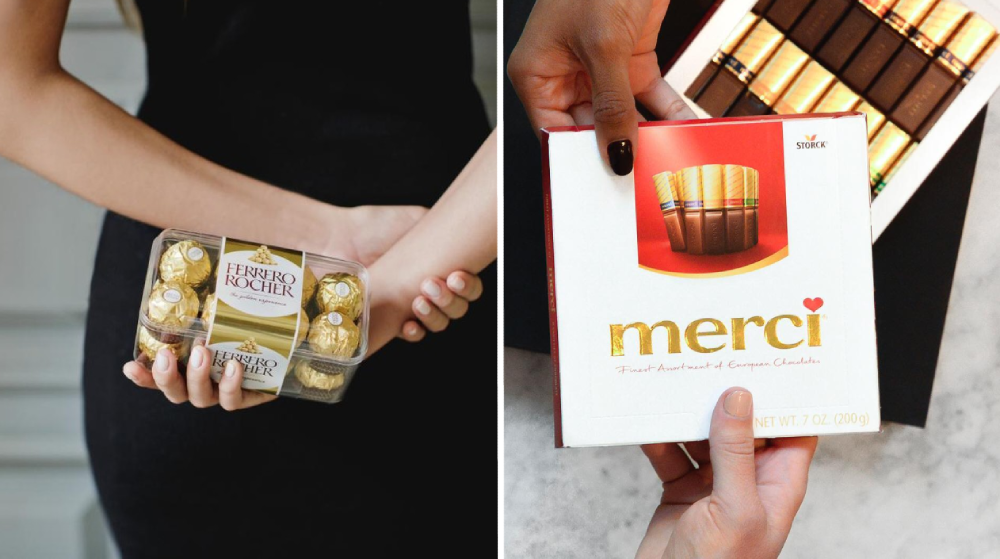 Secret Santa Chocolates - Ferrero Rocher, Merci