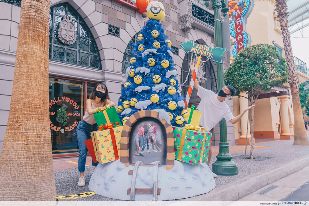 Universal Studios Singapore Christmas 2021 - unique blockbuster-inspired trees