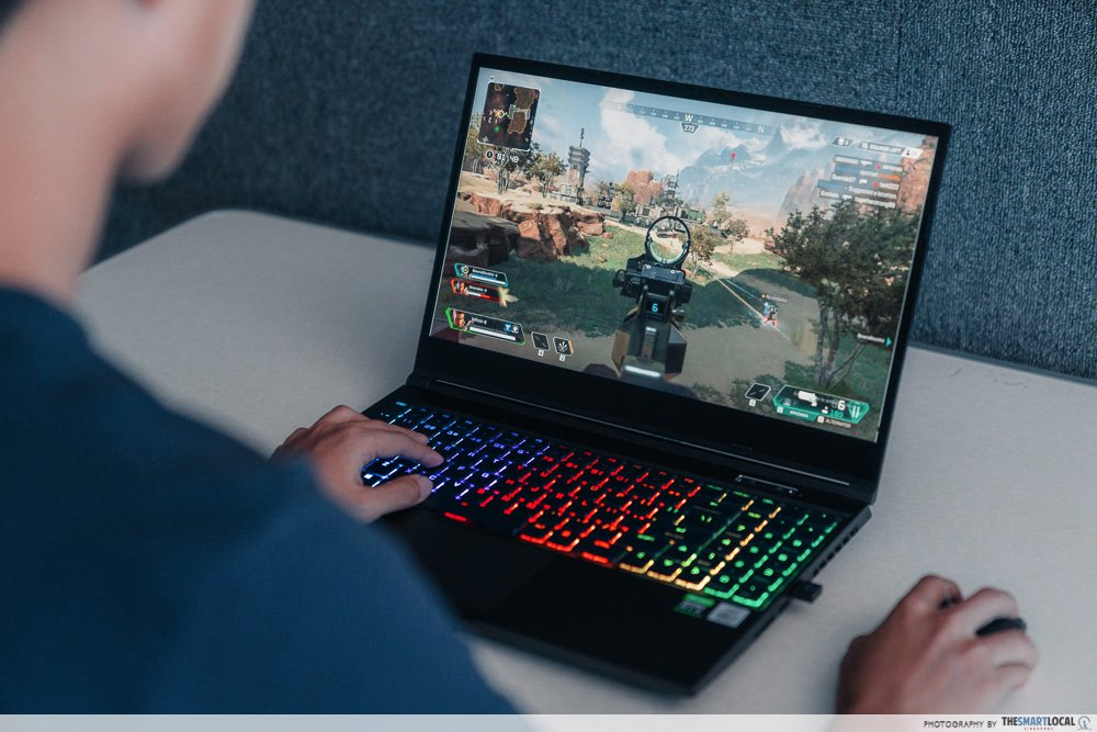 gaming on laptop