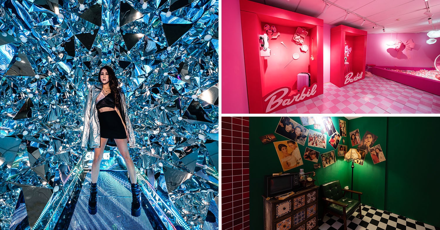 iWan Selfie Studio - Girly Pink, Space Tunnel, 90's Mahjong Room