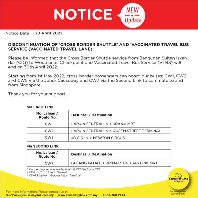 Updated 2022 Guide On Getting From Singapore To JB