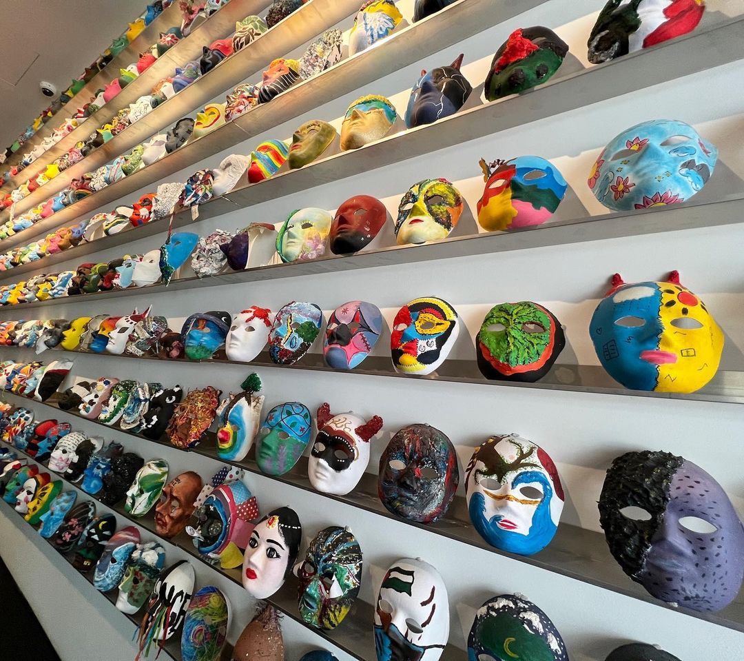 mint museum of toys - display of masks