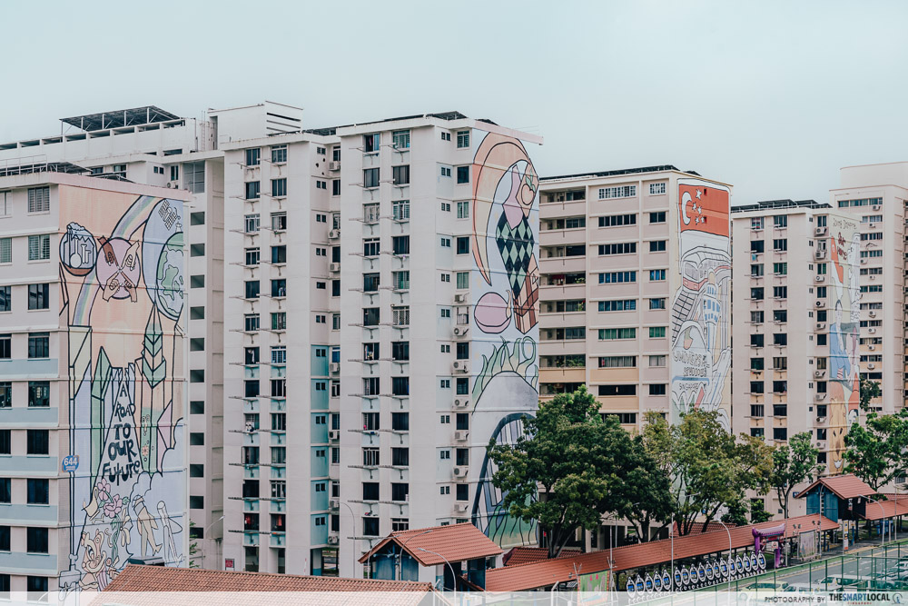prettiest HDB blocks in Singapore hougang avenue 8 singapore inspired murals