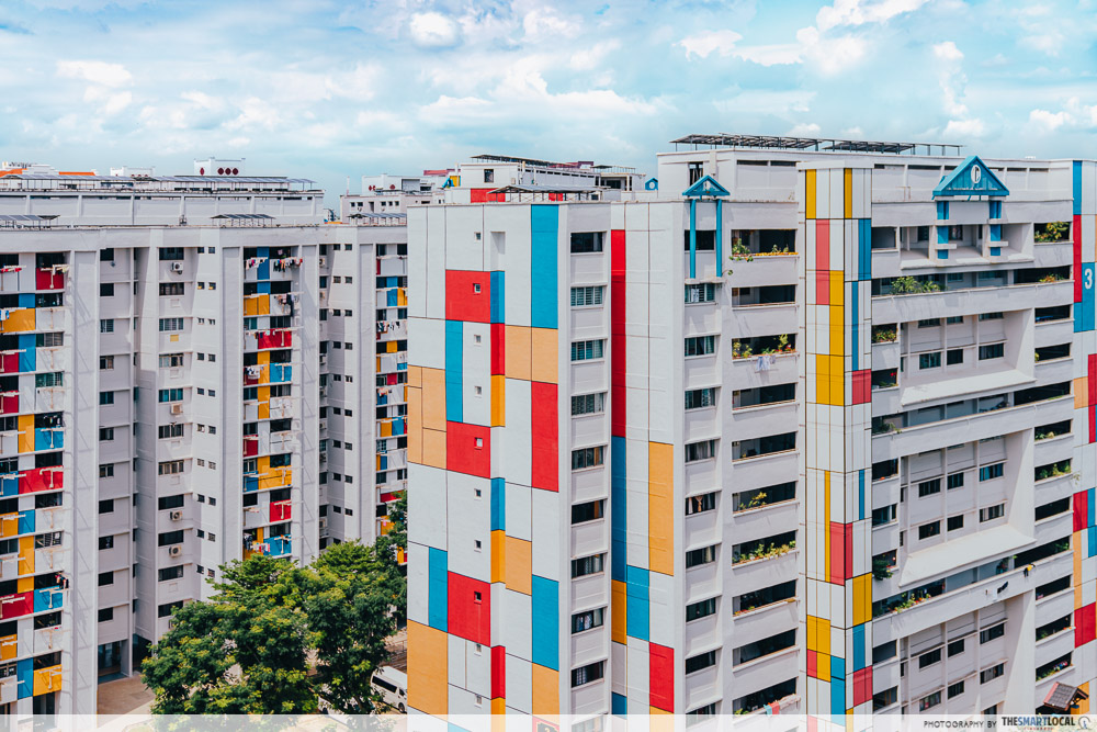 prettiest HDB blocks in Singapore teck whye avenue mondrian theme