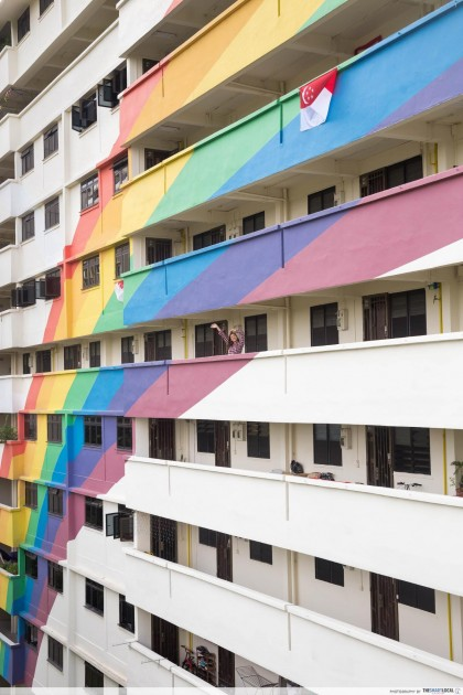 prettiest HDB blocks in Singapore 316 hougang avenue 7 rainbow