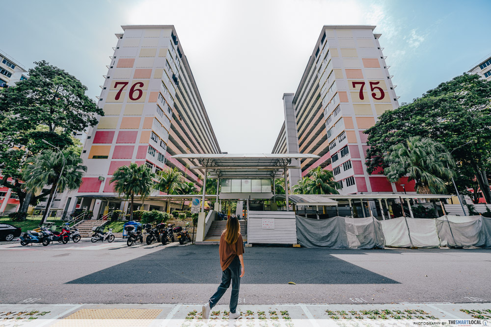 prettiest HDB blocks in Singapore 75 and 76 bedok north pastel gradient