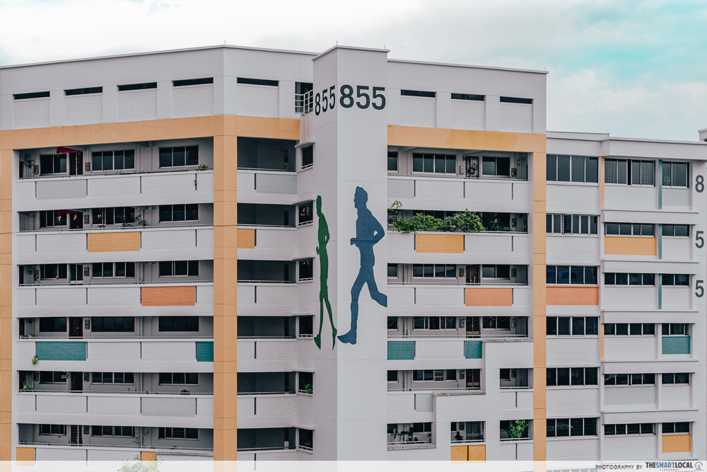 prettiest HDB blocks in Singapore yishun ring road jogger mural