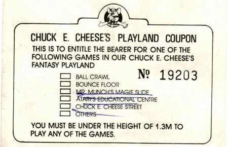 Αλυσίδες γρήγορου φαγητού 80s και 90s - Chuck E. Cheese's