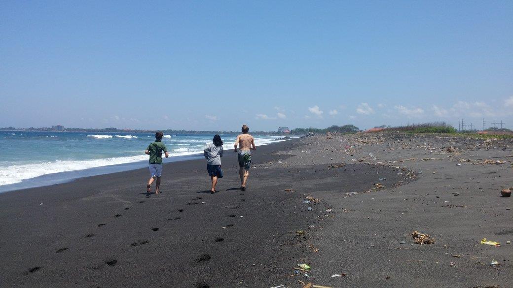 black sand beach in bali